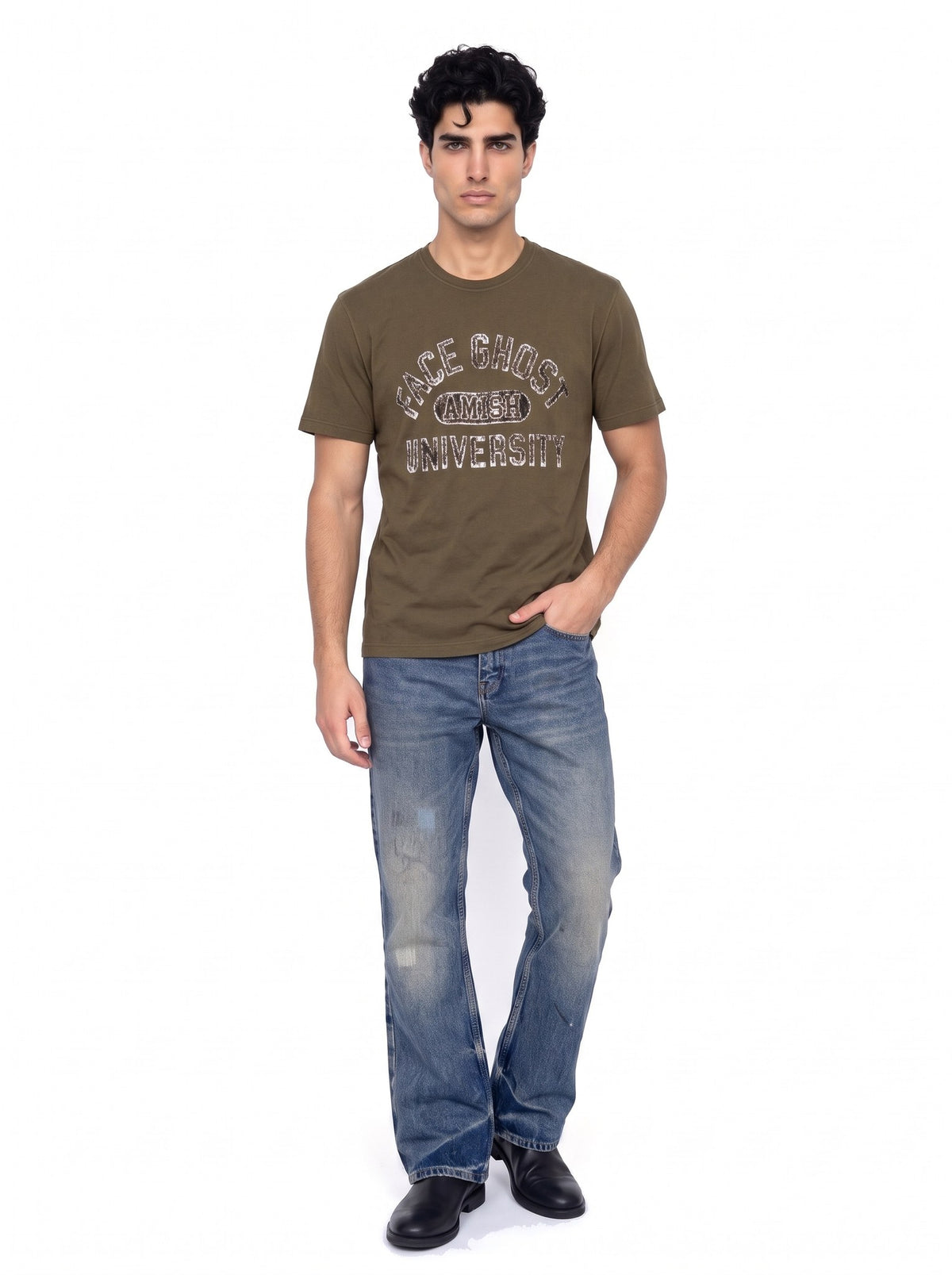 Amish - T-Shirt Con Stampa