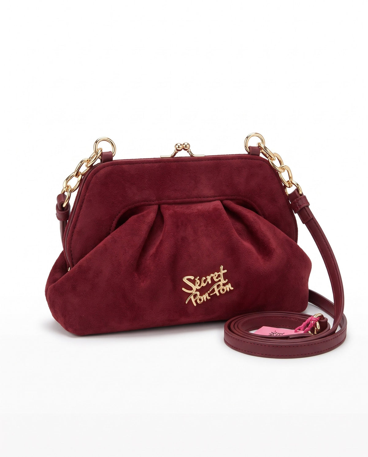 MARGARET SUEDE CLUTCH SB SECRET PON PON