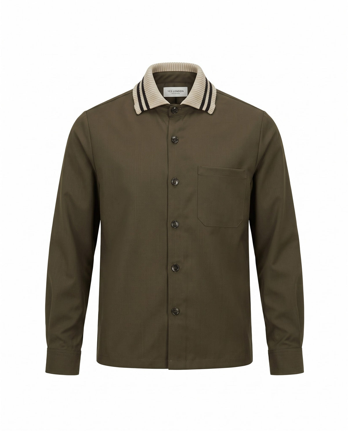 Yes London - Overshirt Collo A Righe