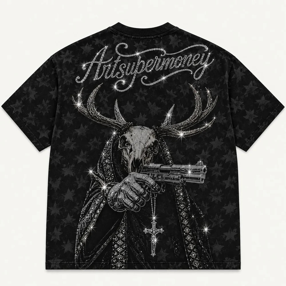 ARTSUPERMONEY TEE HOLY GUNSN