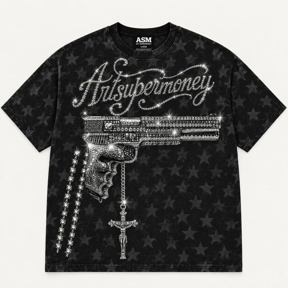 ARTSUPERMONEY TEE HOLY GUNSN