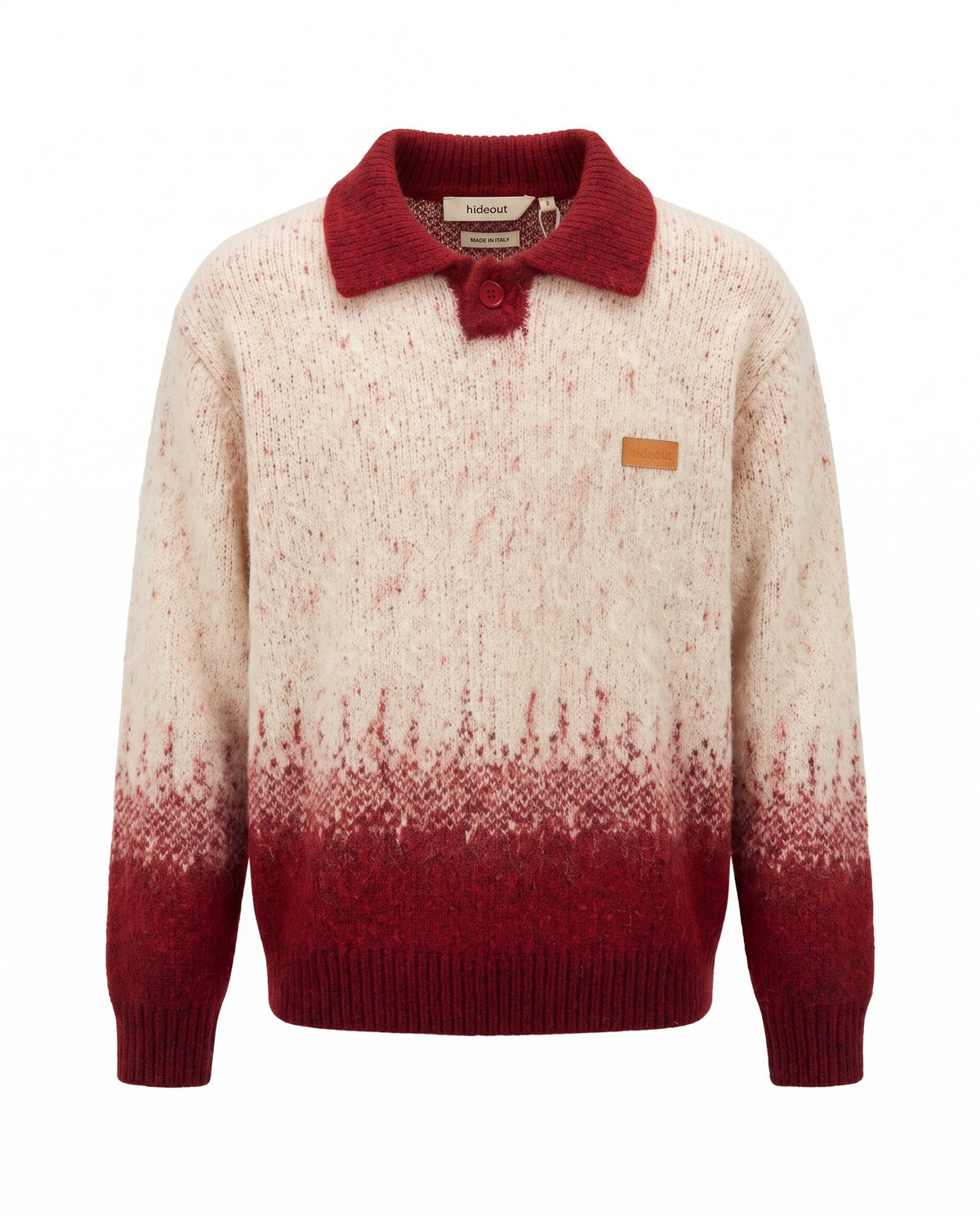 FADE-KNIT-POLO-SWEATERB HIDEOUT