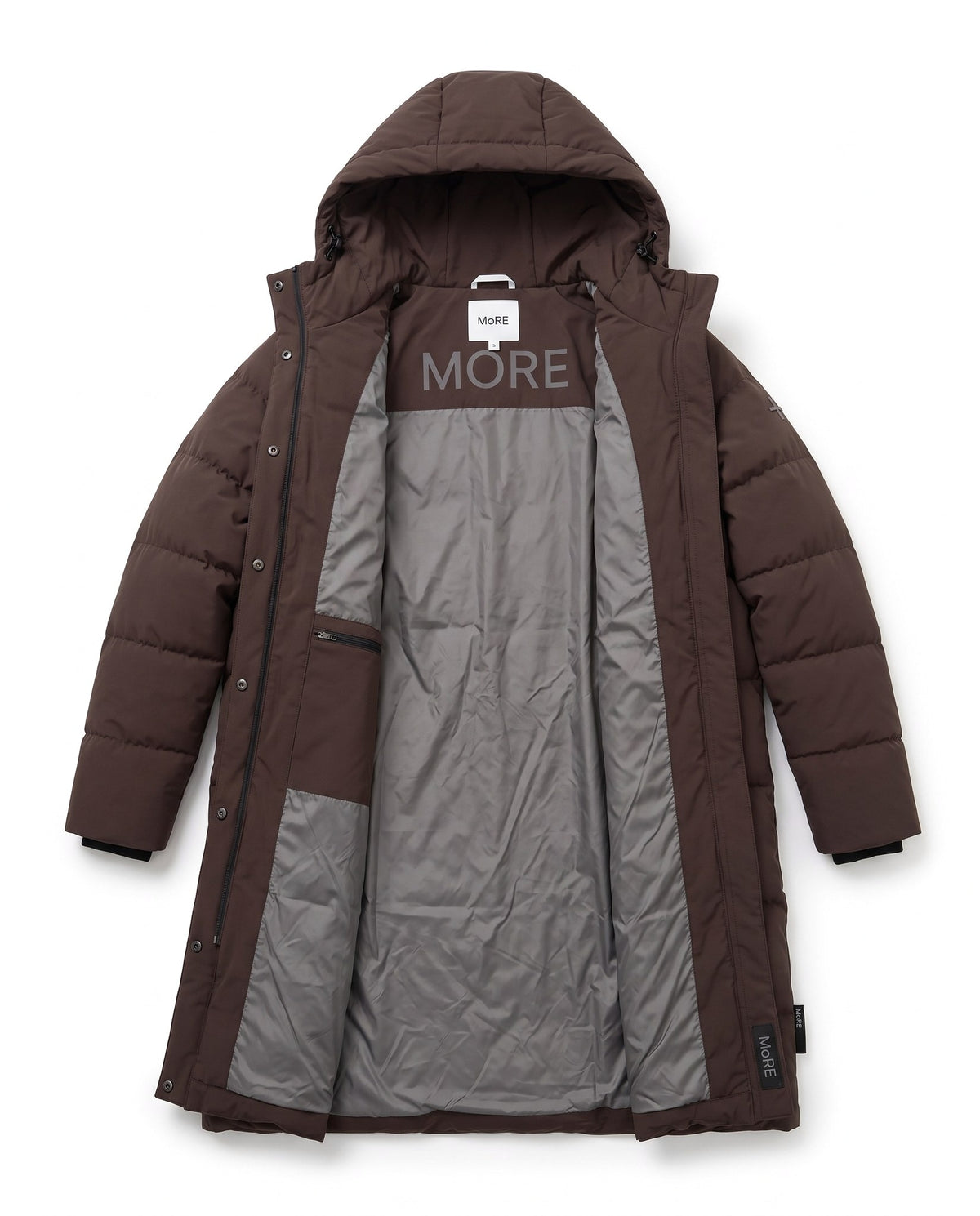 pimino lungo nylon super stretch puffer 