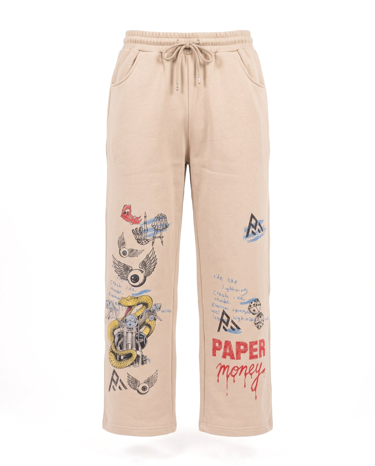 PM122 DOODLE SWEATPANTBG PAPER MONEY