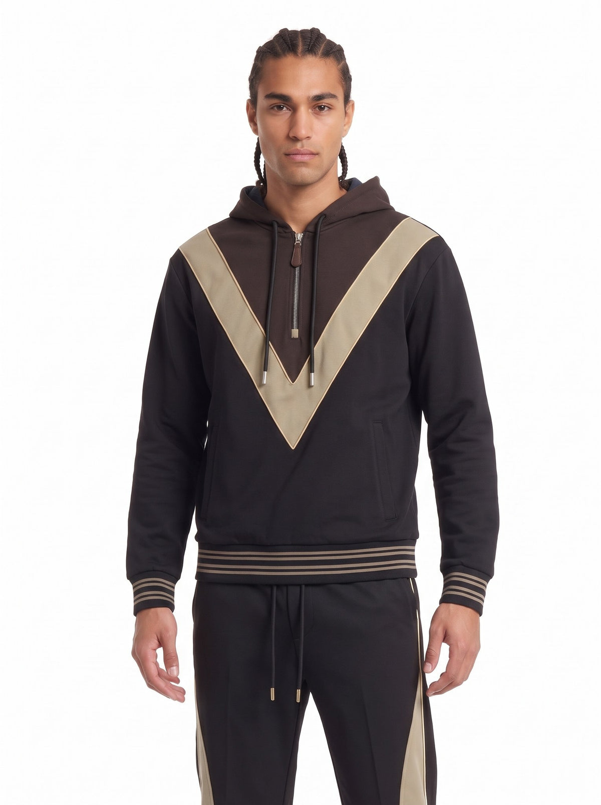 Yes London - Felpa Con Mezza Zip 