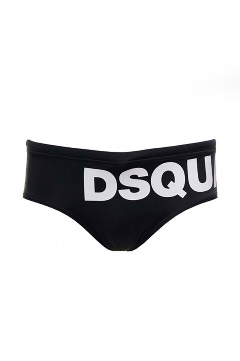 BLACK SWIMSUIT WITH LOGO